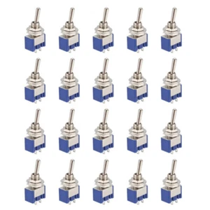 125VAC 6A On/off 2 Position Terminal SPST Latching Mini Toggle Switch 20 Pcs - Picture 1 of 3