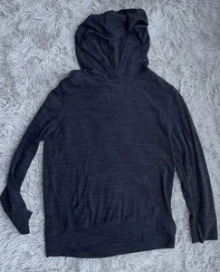 Old Navy Girl's L(10/12) Charcoal Knit Long Sleeve Pullover Top w/ Hood - Picture 1 of 3