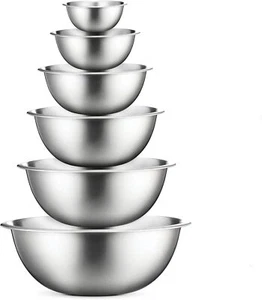 Stainless Steel Mixing Bowls Set, Dishwasher Safe for Cooking, Baking - Picture 1 of 7