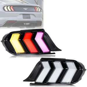LED RGB Tail Lights for Ford Mustang 2015-2023 S550 Colorful Rear Lamps Assembly - Picture 1 of 5