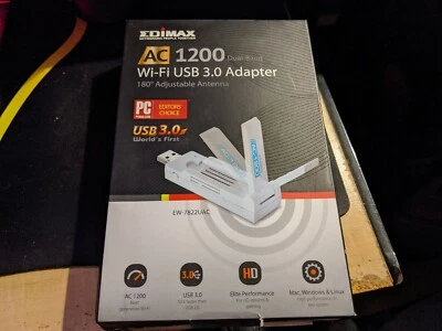Edimax EW-7822UAC / AC1200 Wireless-AC Dual-Band USB 3.0 Adapter - Image 1 of 3