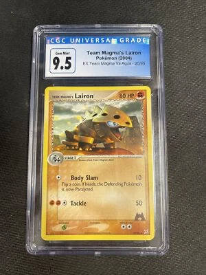 EX Team Magma vs Team Aqua Team Magma's Lairon 20/95 CGC 9.5 PSA 10 - Image 1 of 2