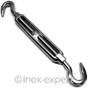 Spannschloss Haken-Haken Edelstahl Drahtseil Spannschraube Niro V4A Seilspanner - Bild 1 von 1