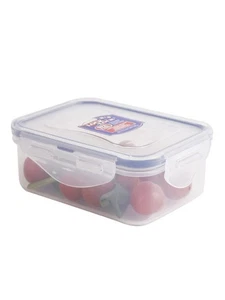 Rettangolare 350 ml (137 x 104 x 53 mm), Trasparente/Blu - Foto 1 di 5