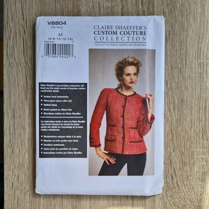 Vogue V8804 6-8-10 Claire Shaeffer Custom Couture Misses’ Petite Jacket OOP FF - Picture 1 of 4
