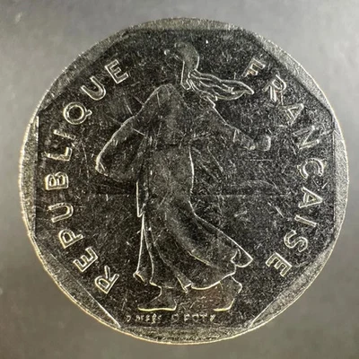 Semeador 1998 França 2 francos levemente circulado - Imagem 1 de 4