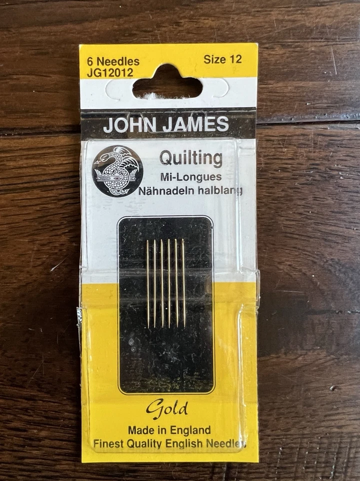 John James Quilting Needles Gold Size 12 Package of 6 - Image 1 of 1