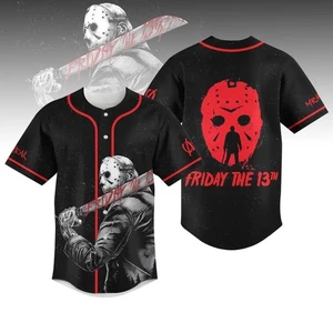 Custom Friday the 13th Jersey, Jason Voorhees Personalized Halloween Jersey - Bild 1 von 9