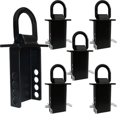 6 peças 16200 lb reboque estaca bolso anel D amarrações adequadas para caminhões de plataforma e - Imagem 1 de 4