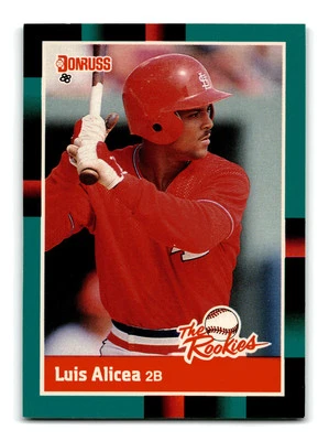 Luis Alicea 1988 Donruss The Rookies #52 St. Louis Cardinals NM-MINT - Image 1 of 2