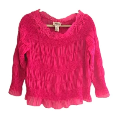 Top Coqueta Vintage Selene Sport Y2K Rosa Volantes Calado Preppy Mujer Talla XL Foto 1 de 4