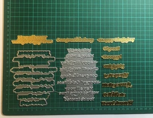 2pcs - 20 Elements - Birthday & Celebratory Sentiments Hot Foil & Die Plates - Picture 1 of 3