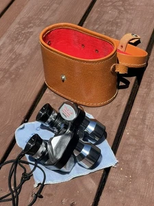 Vintage Gold Cup Binoculars 7x25 with Original Strap, Hard Case & Cleaning Cloth - Picture 1 of 9