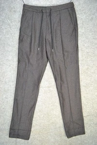 Suitsupply Trousers Ames Pleat Wool Brown Flannel Men 32 Drawstring Casual Pants - Picture 1 of 24