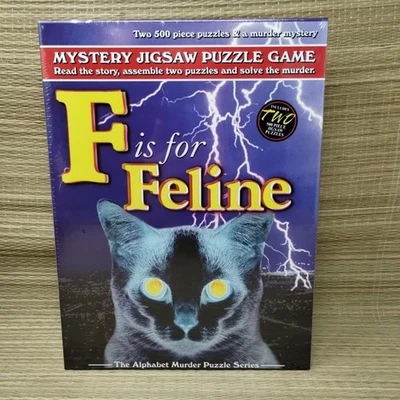 F is for Feline TDC Mystery Puzzle Series, Factory Sealed New - Image 1 of 4