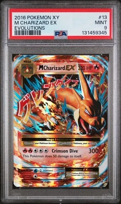 2016 POKEMON XY EVOLUTIONS #13 M CHARIZARD EX PSA 9 - Image 1 of 2