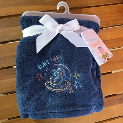 Disney Toy Story Manta Bebé Buzz Lightyear Peluche Azul Bordado Tiro NUEVO Foto 1 de 4