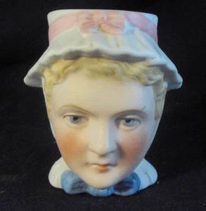 Match safe Porcelain Lady's head bonnet collar victorian holder wall mount - Picture 1 of 6