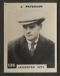 PINNACE FOOTBALL-PHOTO BACK-#0136- LEICESTER CITY - J. PATERSON  - Picture 1 of 2