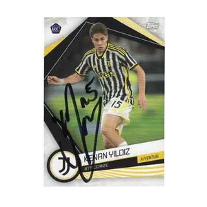 Kenan Yildiz Card Autografata 2023-24 Topps Fan Set Juventus Rookie JUV-15 PROOF - Foto 1 di 3