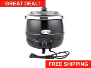 14 Qt. Black Electric Countertop Food Soup Kettle Warmer Resto Kitchen 110 Volts - Picture 1 of 12