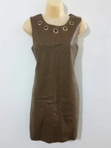 Flower By Charms Paris Brown Leather Look Dress Size S RRP £69.99 - Picture 1 of 7