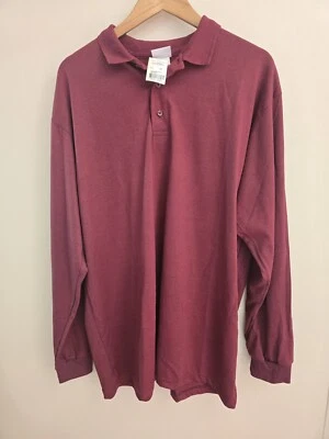 Новый с Ярлыками Мужская Hartwell Sports размер XL темно-бордовый длинным рукавом 1/4 рубашка на пуговицах - Изображение 1 из 4