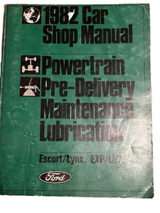 1982 FORD CAR SHOP SERVICE REPAIR MANUAL ESCORT LYNX EXP LN7 POWERTRAIN - Picture 1 of 7