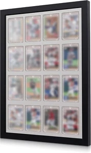 16 Grids Trading Card Display Frame Sports Card Display Case Wall Mount Card Col - Picture 1 of 7