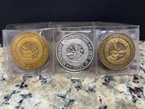 BPOE Benevolent Protective Order of Elks 1996 Ontario CA, Silver, Brass, Bronze. - Picture 1 of 2