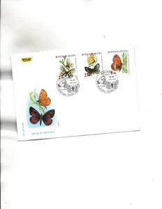 Croatia FDC Sc#453 to 455 Butterflies - Picture 1 of 1