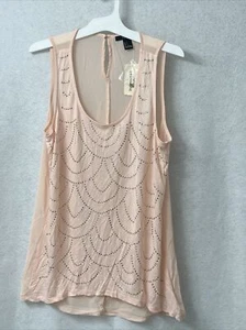 Forever 21 hellrosa mit goldenem Strick-Tanktop - Größe S - Bild 1 von 12