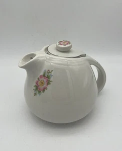 Hall China Co. Rose White Teapot Superior Quality Kitchenware Sani-Grid 3-cup @@ - Picture 1 of 11