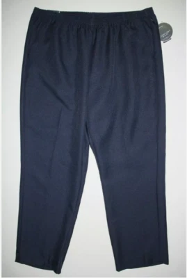 Pantalones Clásicos Karen Scott 2X Azul Pierna Recta Elastizados Cómodo Cintura Vestido Nuevo con Etiquetas Foto 1 de 4