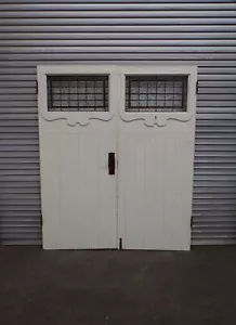 French Doors with Leadlight Top Glass Panes, 1710 wide, 2i - Picture 1 of 8