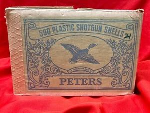Vtg/Antique PETERS TARGET LOADS 12 GAUGE EMPTY SHOTGUN SHELL BOX CASE - Picture 1 of 9
