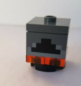 New! Lego Minecraft Furnance COMPLETE Geometric Gray Black Pixelated Geometric