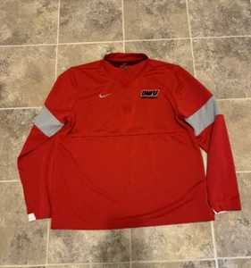 Ohio Wesleyen Nike Herren Large Dri Fit 1/4 Zip Pullover Rot Jacke Windbreaker - Bild 1 von 9