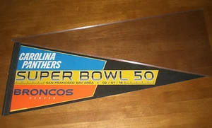 DENVER BRONCOS vs CAROLINA PANTHERS SUPER BOWL 50 DUELING PENNANT - NEW - Picture 1 of 1