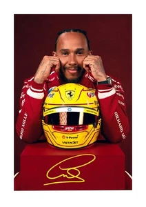 Lewis Hamilton Ferrari 11 A4 signed montiert Foto Bild Poster - Bild 1 von 4