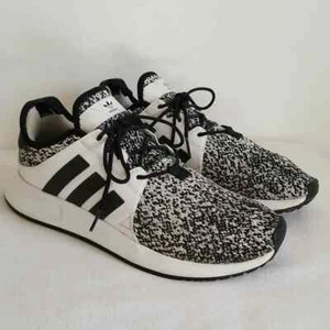 Adidas Mens Lace Up Mesh Sneaker Black White Size 7 US 40 EU - Picture 1 of 9