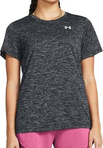 Under Armour Tech Twist Womens Training Top Black Short Sleeve Gym T-Shirt - Picture 1 of 4