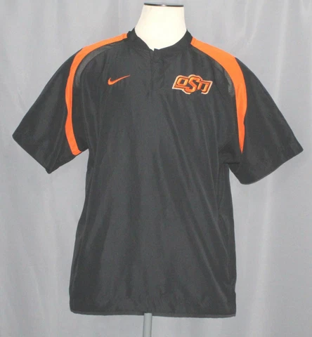 Nike Oklahoma State University OSU 1/4 Zip Pullover Jacket Windbreaker Men's Lrg Cover