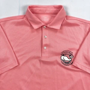 Vineyard Vines Polo Shirt Mens Small Performance Kentucky Derby 143rd Pink Pique - Picture 1 of 10