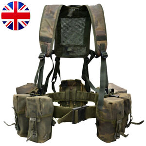 Genuine British Army Chest Rig DPM Tactical Airborne Webbing Set Woodland Vest 