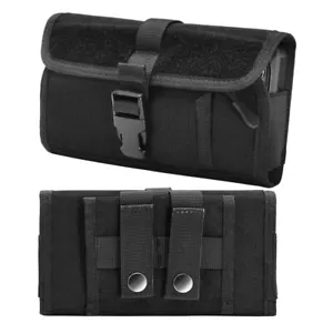 Phone Card Nylon Belt Clip Buckle Pouch MOLLE Case Holster For iPhone 16 Pro Max - Picture 1 of 7