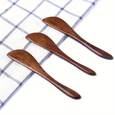 3pcs Wooden Dinner Butter Knifes Cheese Spreaders Mini Spatulas for Kitchen - Image 1 of 4