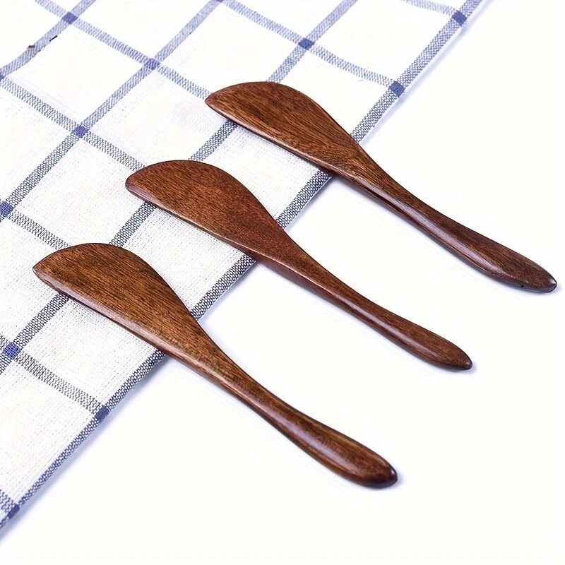 3pcs Wooden Dinner Butter Knifes Cheese Spreaders Mini Spatulas for Kitchen - Image 1 of 4