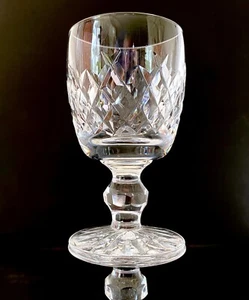 VINTAGE WATERFORD CRYSTAL BOYNE CUT FOOT Port Wine Glass ~ 4" ~ Ireland ~ Mint - Picture 1 of 5