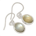 Natural Peach Moonstone - Sri Lanka 925 Silver Earrings Jewelry ALLE-15380